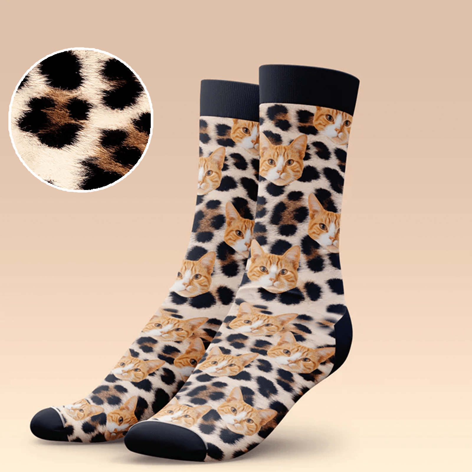 Leopard Print Socks - Main Image
