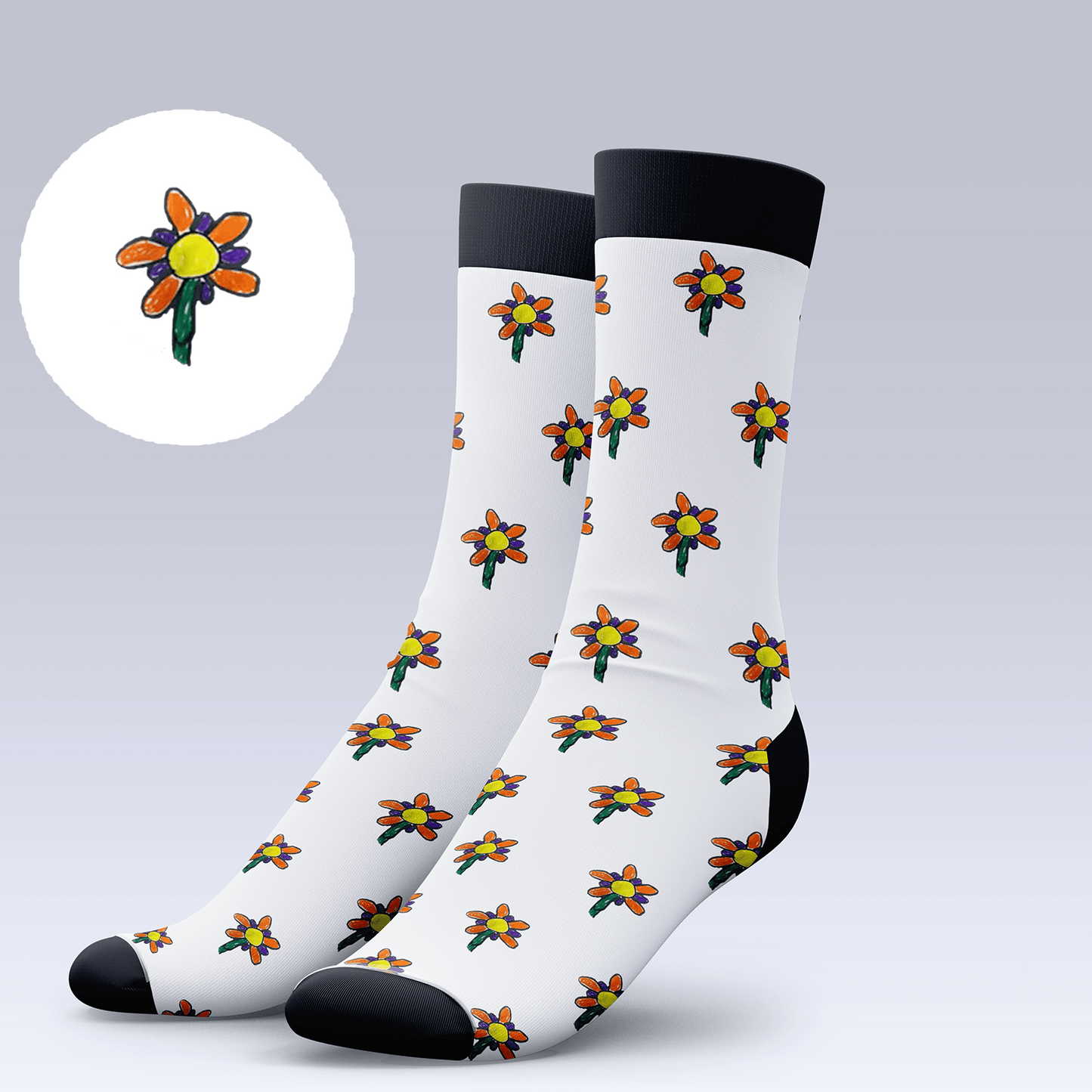 Custom Drawing Socks