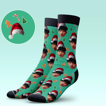 Santa Hat Socks