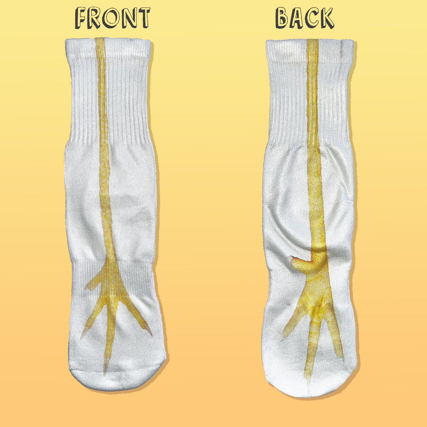 Chicken Feet Print Socks