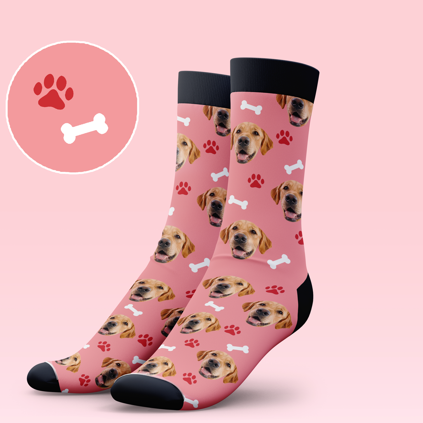 Pink dog socks best sale