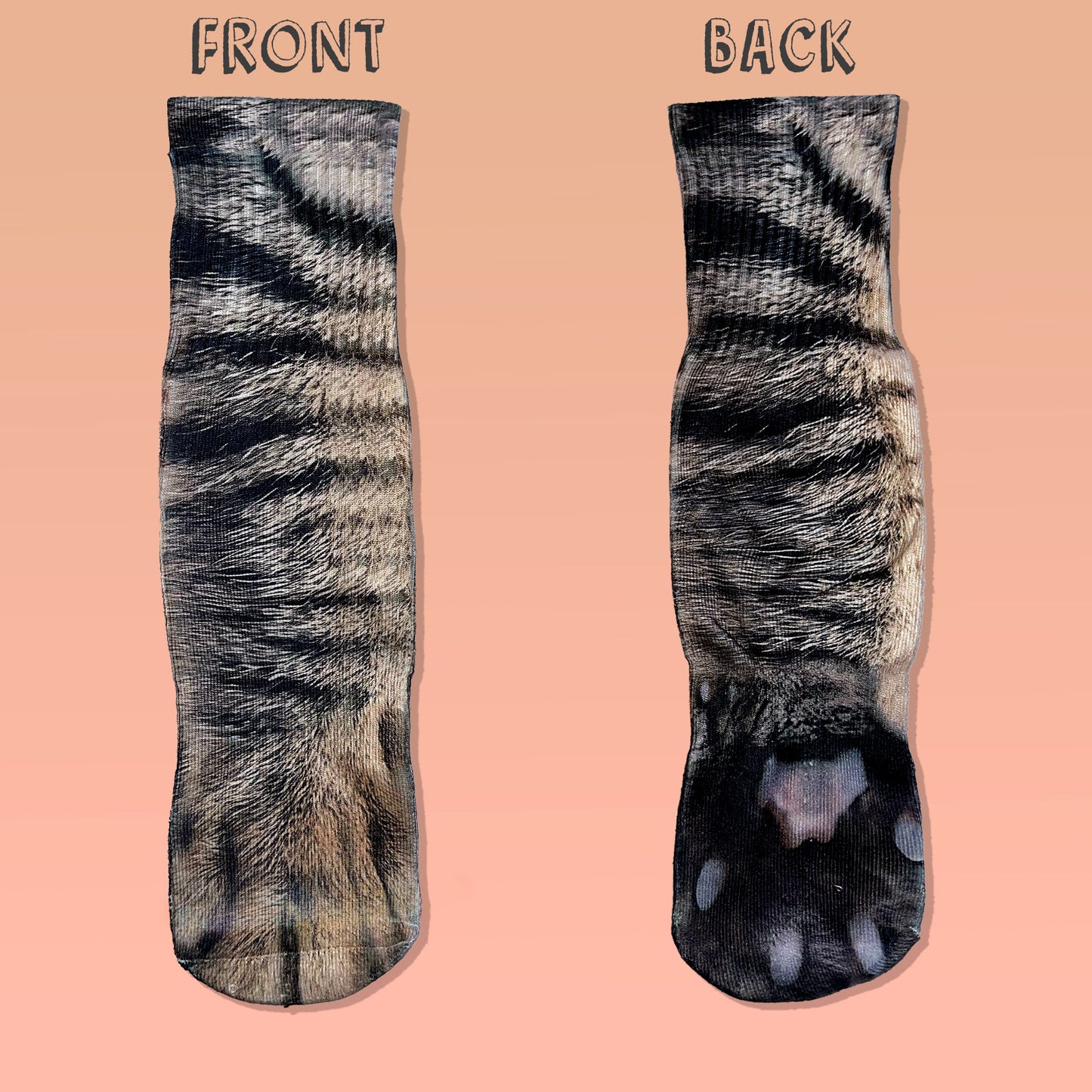 Indie Cat Paw Print Socks